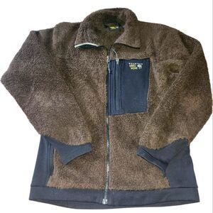 Mountain Hardwear Brown and Black Monkey Woman Deep Pile Fleece Jacket Sz. M